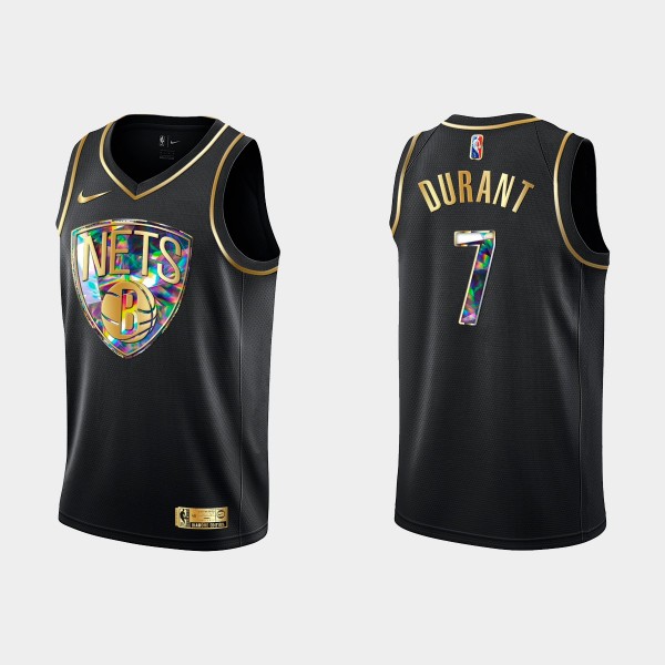 NBA Brooklyn Nets Trikot Kevin Durant 7 Nike 2021-22 Schwarz Golden Edition 75th Anniversary Diamond Swingman - Herren NBA Brooklyn Nets Trikot Kevin Durant 7 Nike 2021-22 Schwarz Golden Edition 75th Anniversary Diamond Swingman - Herren